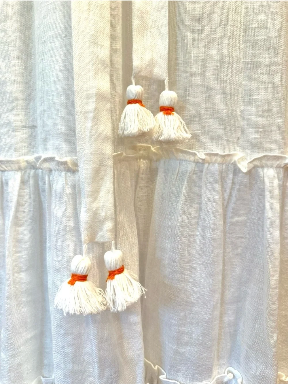 Tory Burch Embroidered Peasant Maxi Dress Cover-up On or Off Shoulder Small